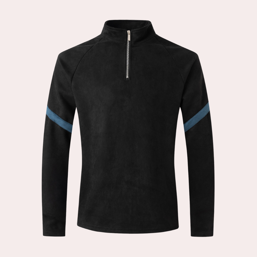 Elegancki męski sweter - mieszanka wełny - klasyczny krój