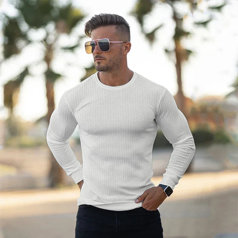 Męskie swetry kaszmir-lookowe - wysokiej jakości - miękkie eleganckie