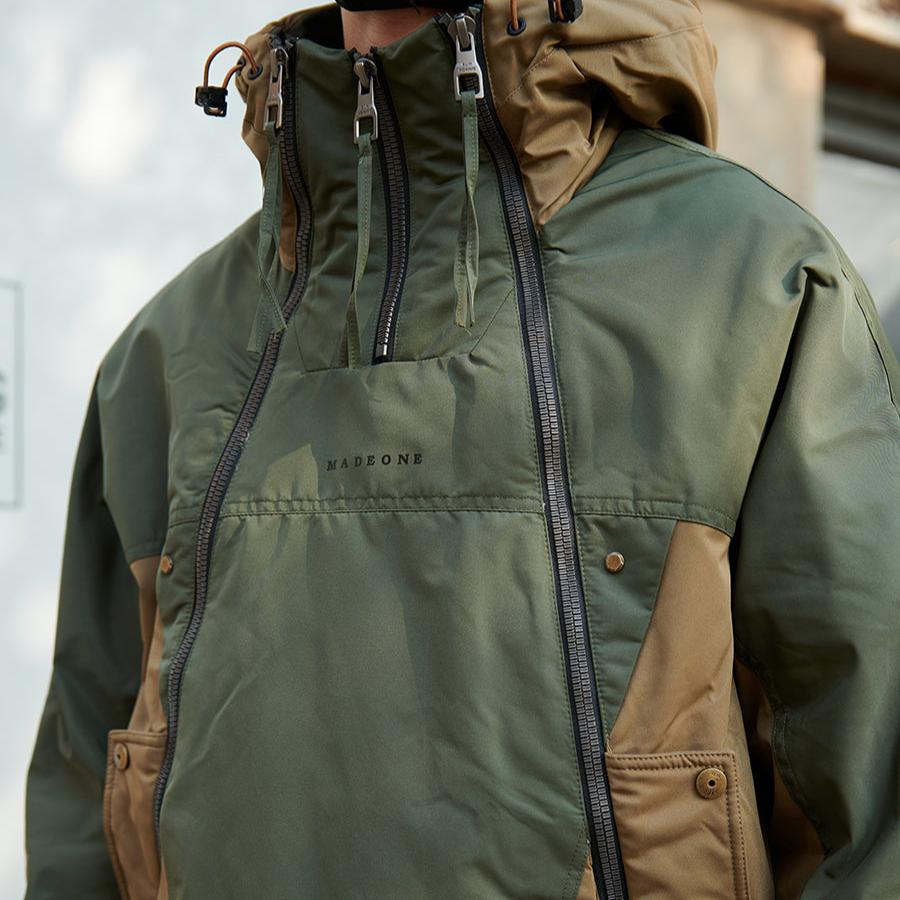 Kurtka przeciwdeszczowa | Techwear, Wodoodporna, Bloki Kolorów