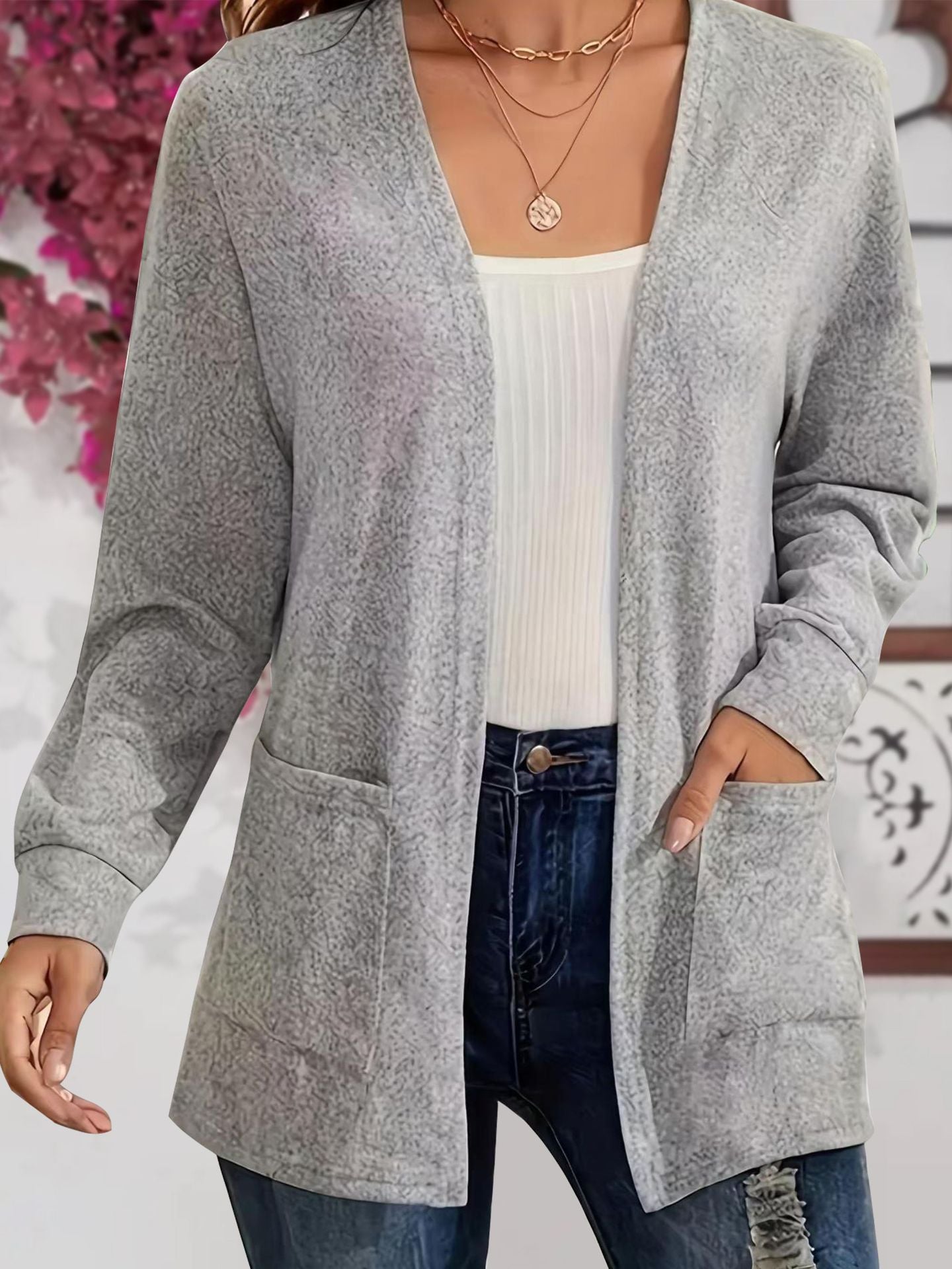 Sweter damski | długie rękawy, duże rozmiary | jesień