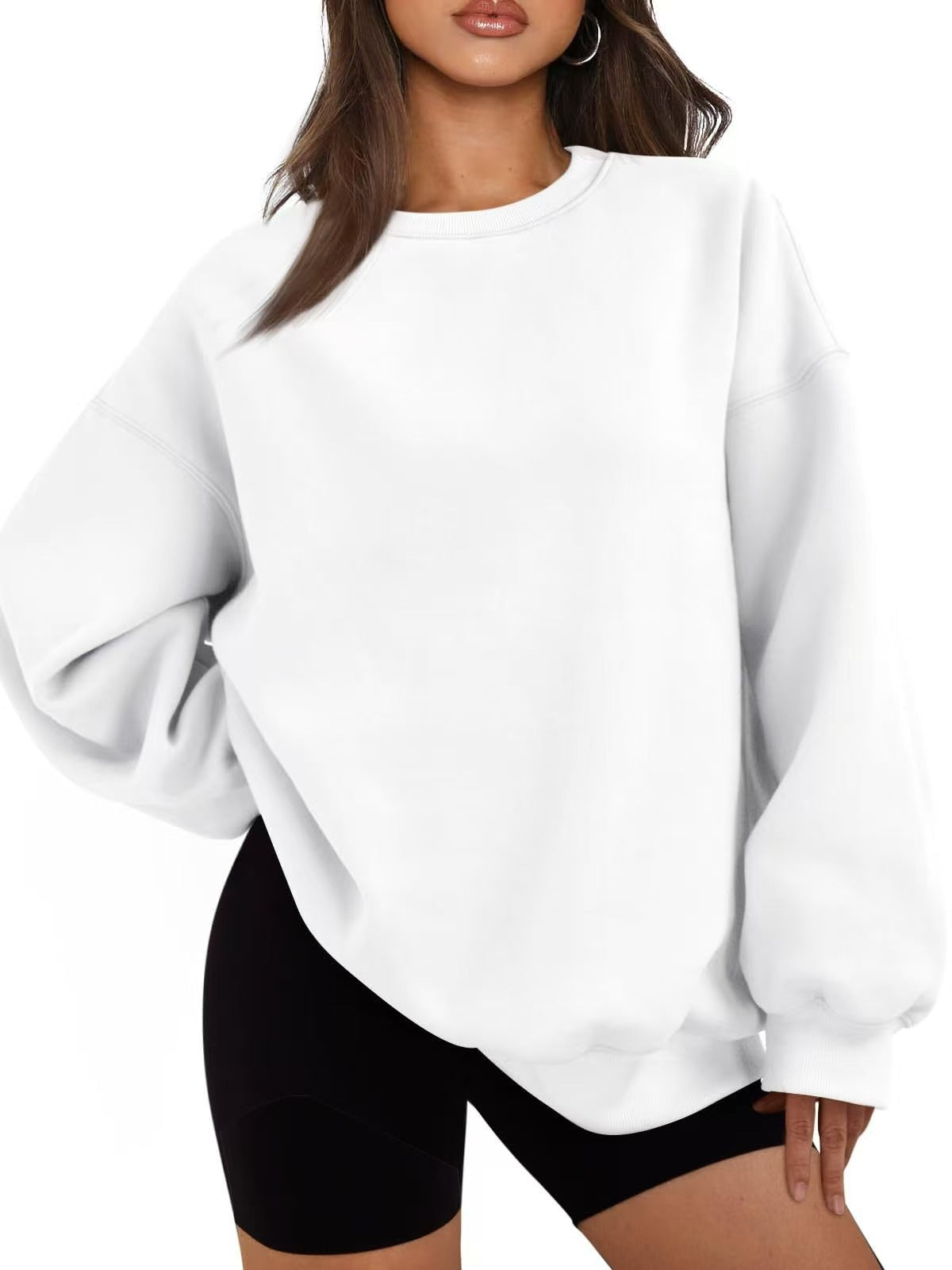 Damski sweter | Oversizowy, luźny krój | Bawełna