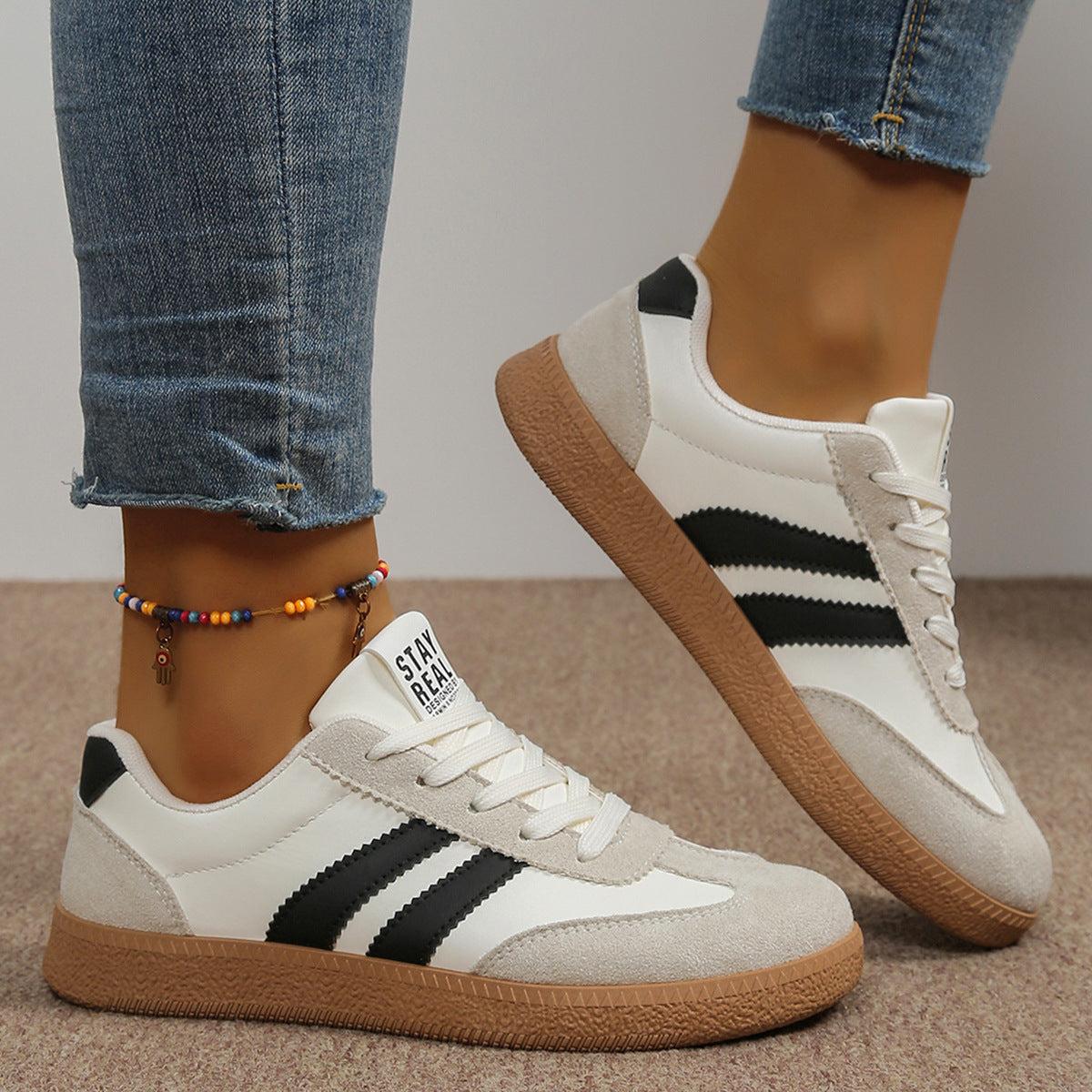 Damskie Sneakersy | Sportowy Design z Amortyzacją | Zielone, Czarno-Białe, Niebieskie