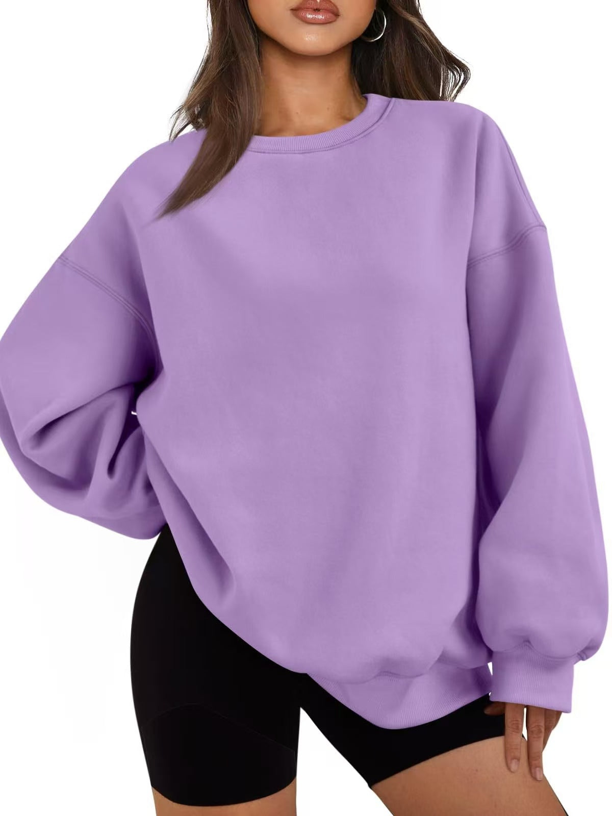Damski sweter | Oversizowy, luźny krój | Bawełna