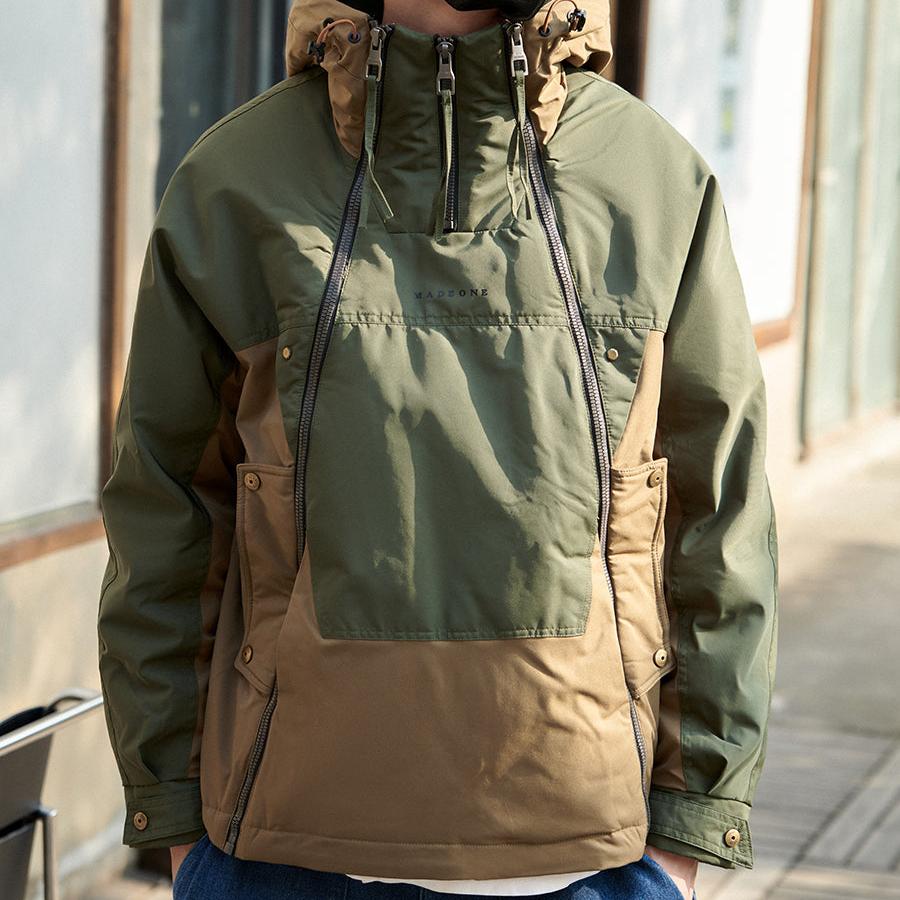Kurtka przeciwdeszczowa | Techwear, Wodoodporna, Bloki Kolorów