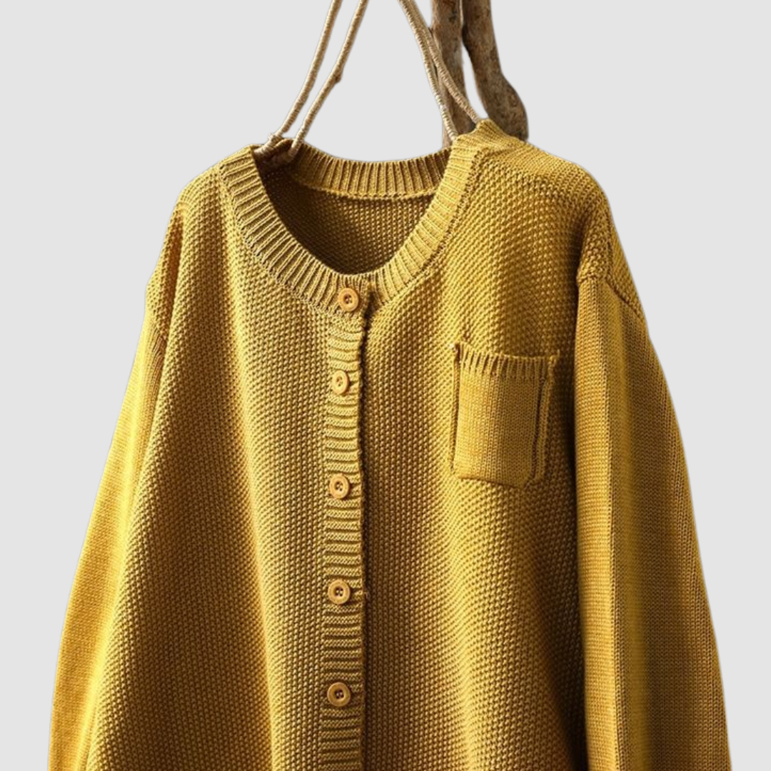 Damski Sweter Rozpinany Krata Kołnierz Polo