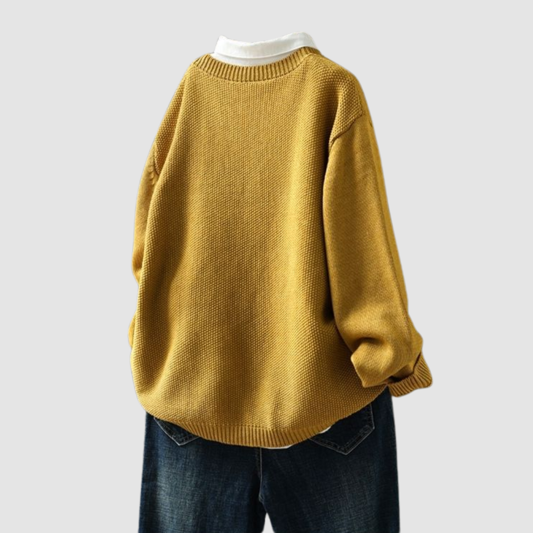 Damski Sweter Rozpinany Krata Kołnierz Polo