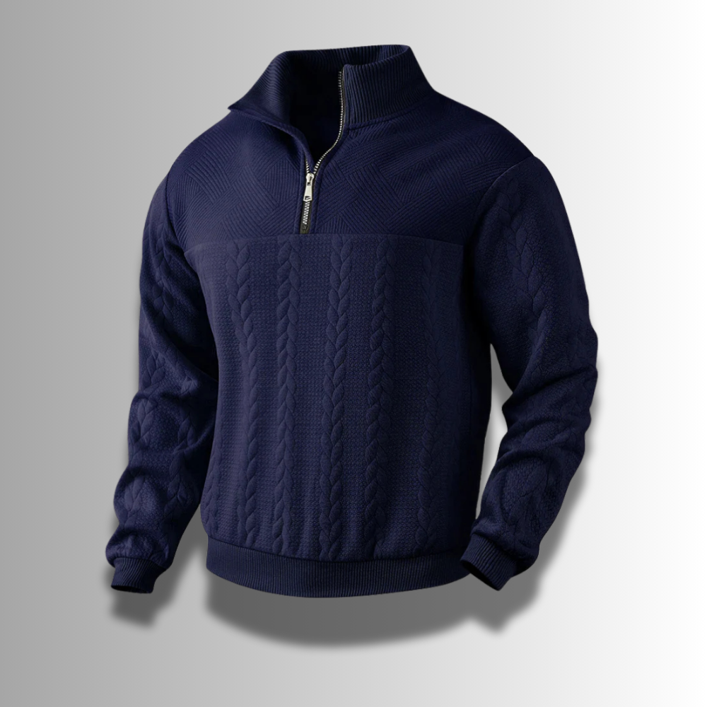 Męski sweter z wełny merino – wysokiej jakości – elegancki – ciepły
