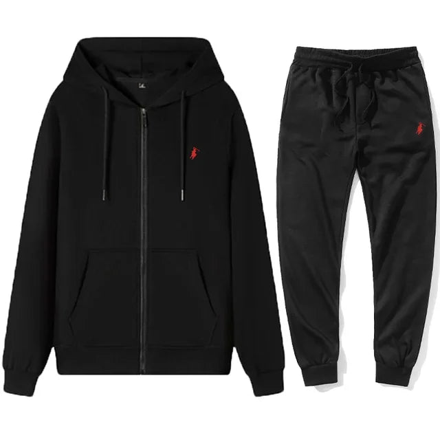 Męski dres 2 części bluza rozpinana spodnie