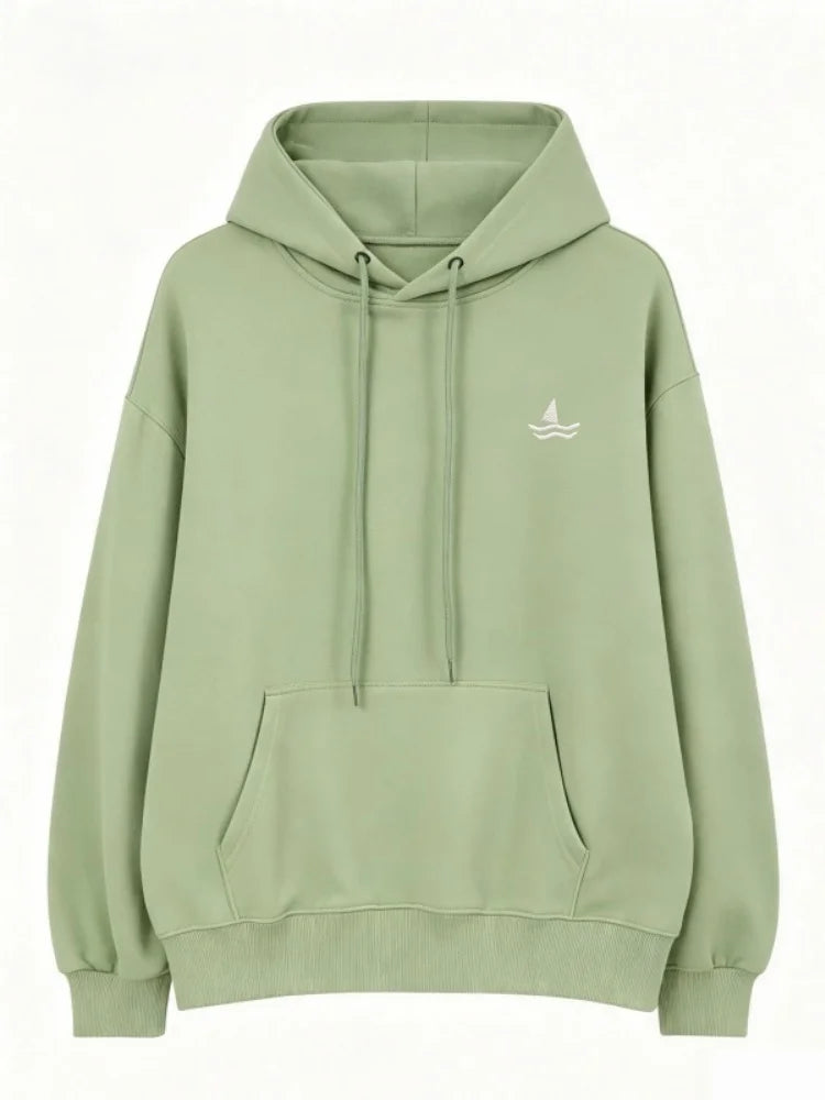 Bluza Damska Oversize Męska Uniseks Kaptur Haft