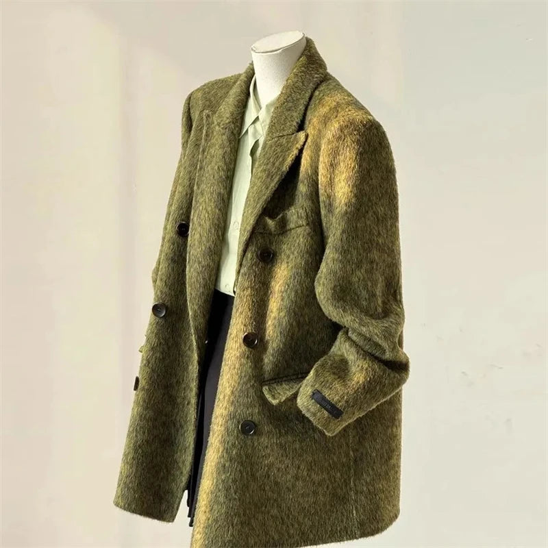 Płaszcz Damski | Dwurzędowy | Elegancki Krój Slim Fit