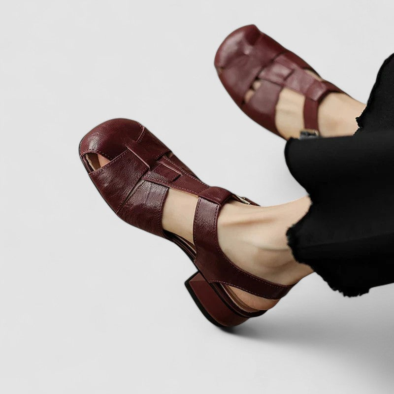 Buty Mary Jane | Gruba Pięta, Kwadratowy Nos | Ortopedyczne
