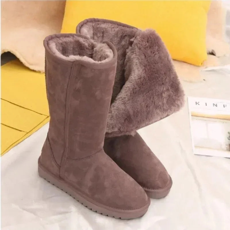 Buty zimowe damskie | Wysokie, wodoodporne, futro