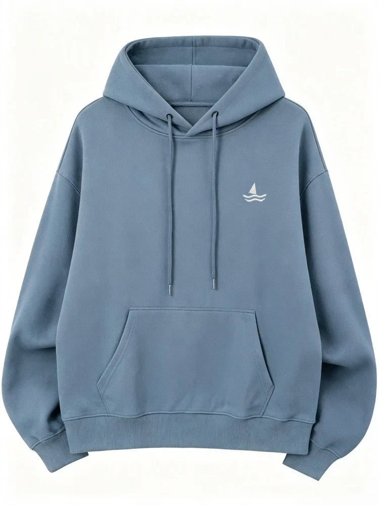 Bluza Damska Oversize Męska Uniseks Kaptur Haft