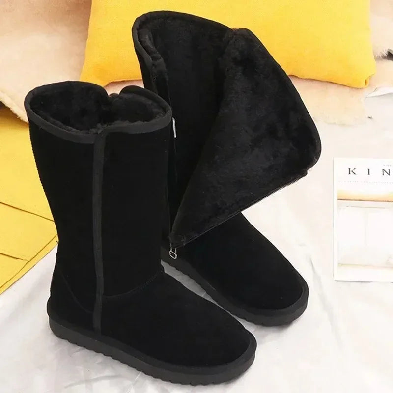 Buty zimowe damskie | Wysokie, wodoodporne, futro