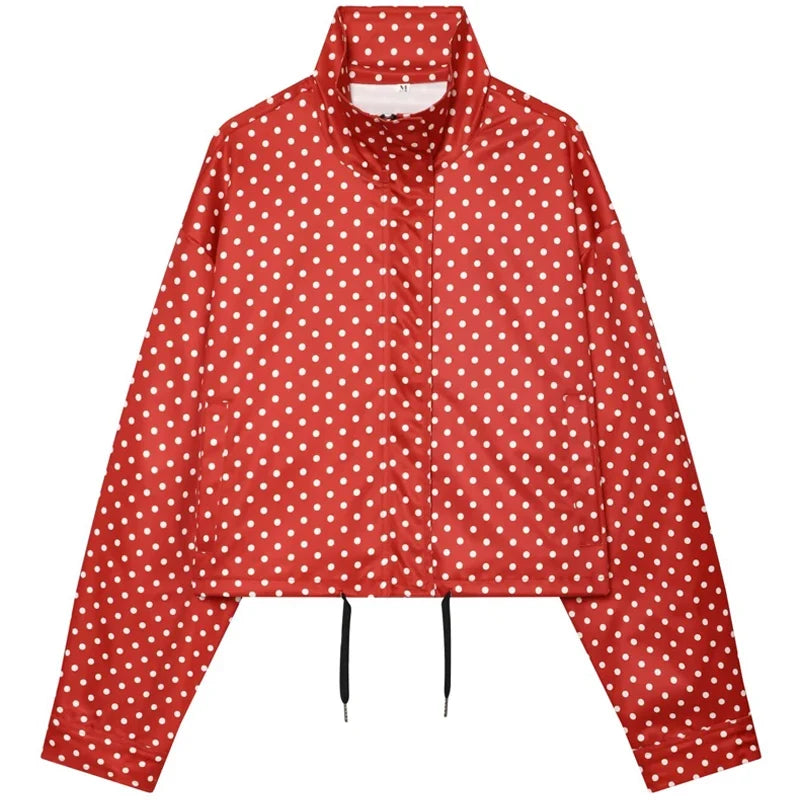 Kurtka Bombowa Damska | Oversize, w Paski | Długi Rękaw