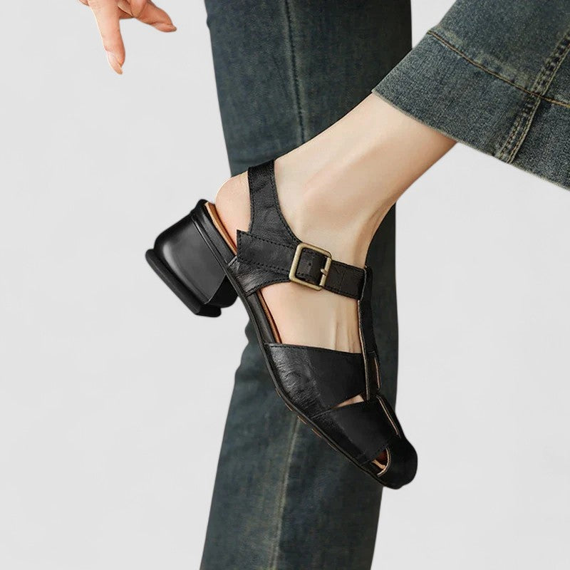 Buty Mary Jane | Gruba Pięta, Kwadratowy Nos | Ortopedyczne