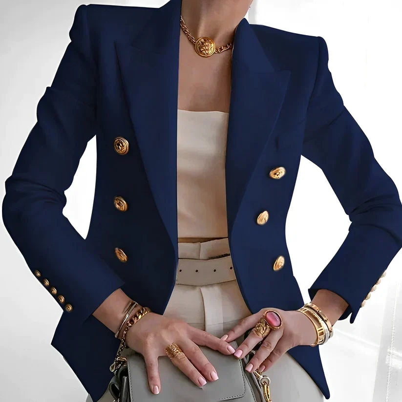 Blazer damski | Zabudowanie proste, ramiona strukturyzowane