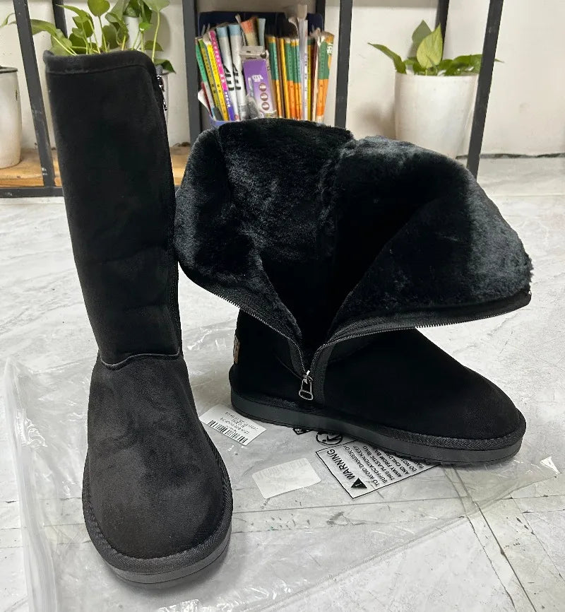 Buty zimowe damskie | Wysokie, wodoodporne, futro