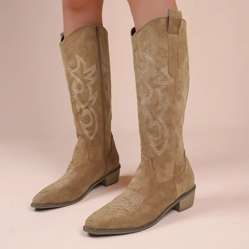 Kowbojskie Buty Damskie | Zachodnia Stylistyka, Niska Obcasa