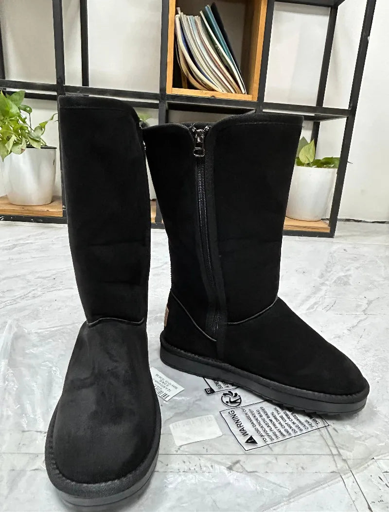 Buty zimowe damskie | Wysokie, wodoodporne, futro