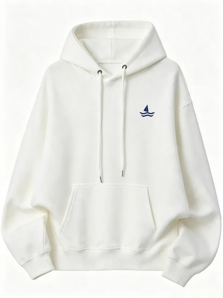 Bluza Damska Oversize Męska Uniseks Kaptur Haft