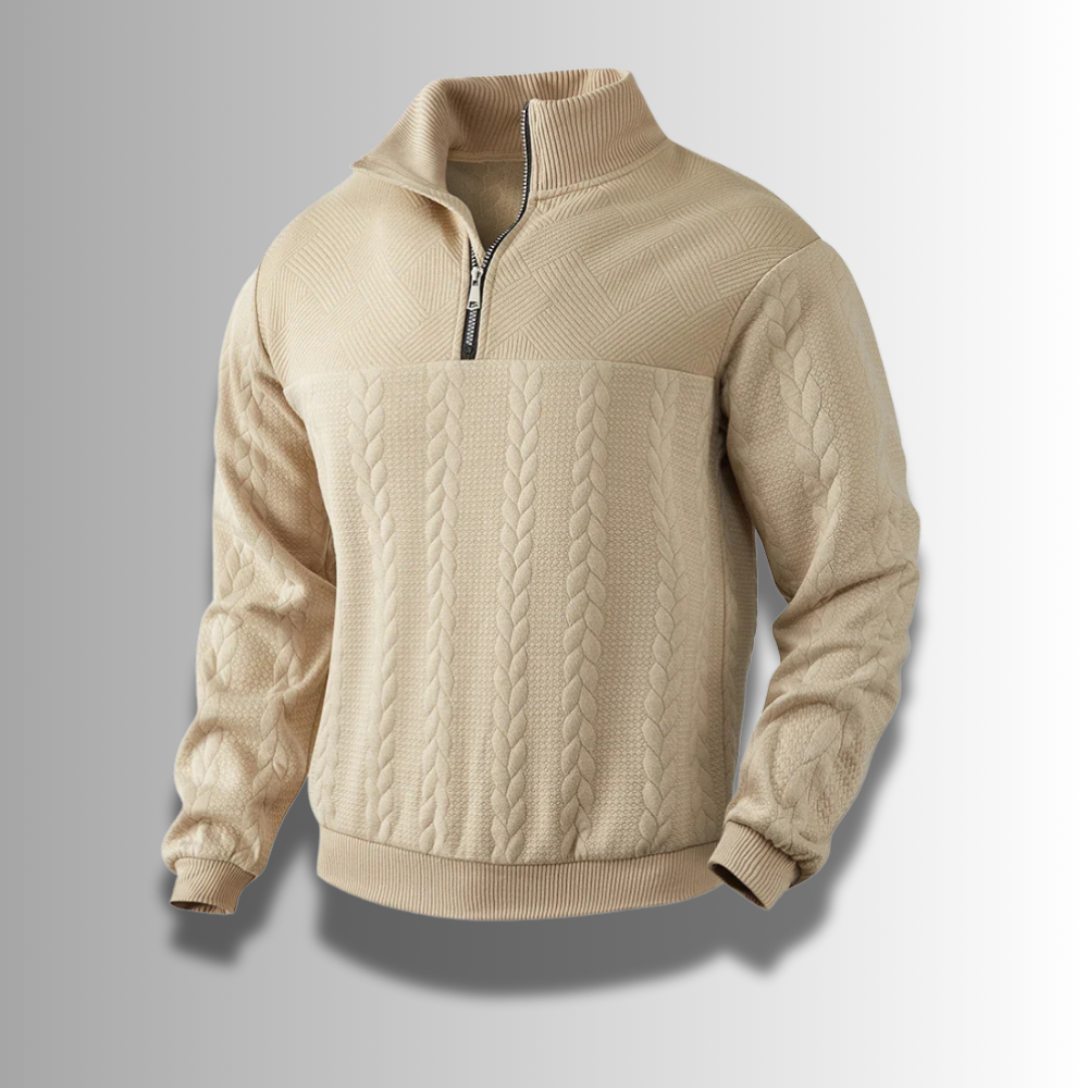 Męski sweter z wełny merino – wysokiej jakości – elegancki – ciepły