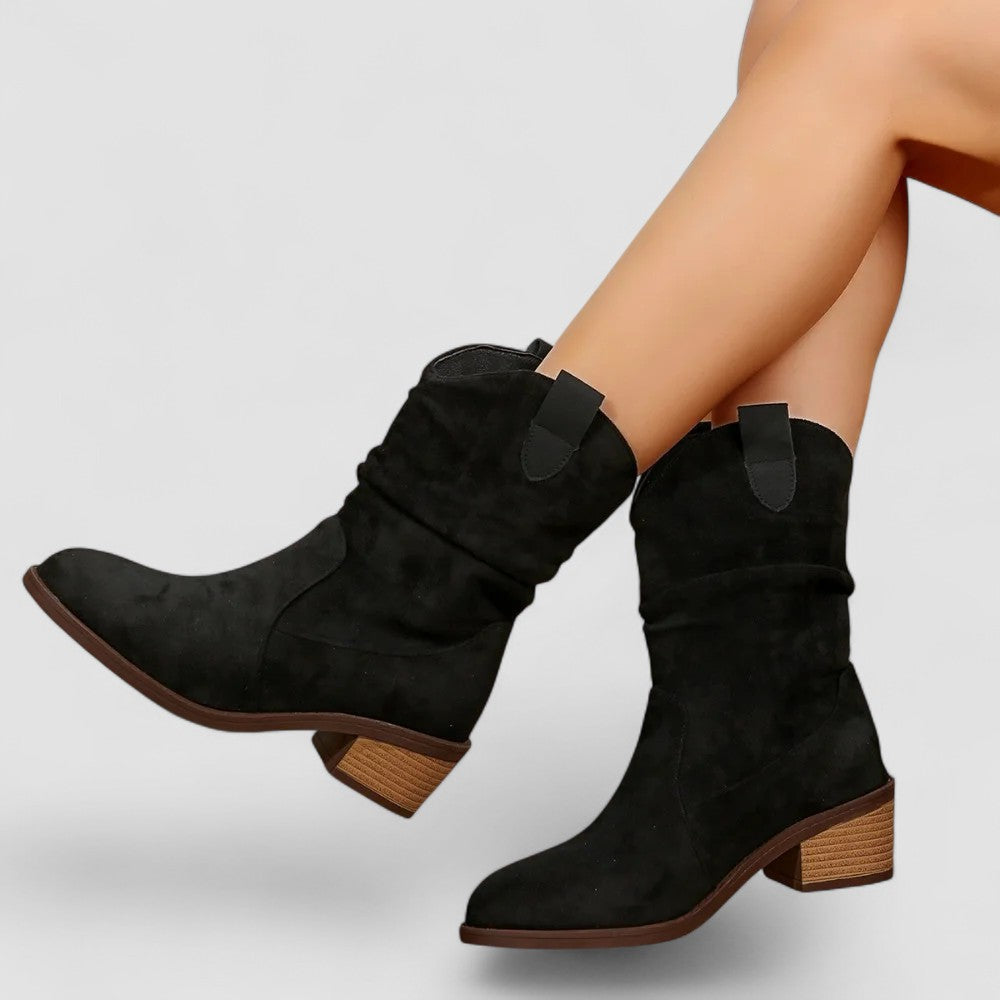 Buty Damskie Kowbojskie | Zamsz, Wygodne, Eleganckie