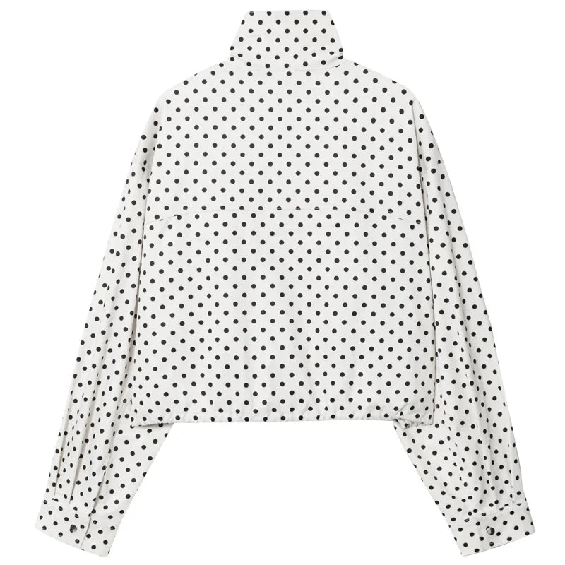 Kurtka Bombowa Damska | Oversize, w Paski | Długi Rękaw