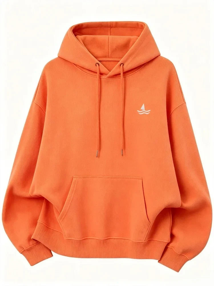 Bluza Damska Oversize Męska Uniseks Kaptur Haft