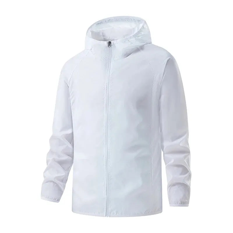 Kurtka przeciwdeszczowa unisex trekkingowa wiatrówka UPF 40 składana