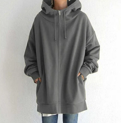Vivano – Damski Hoodie z Zamkiem na Jesień/Zimę