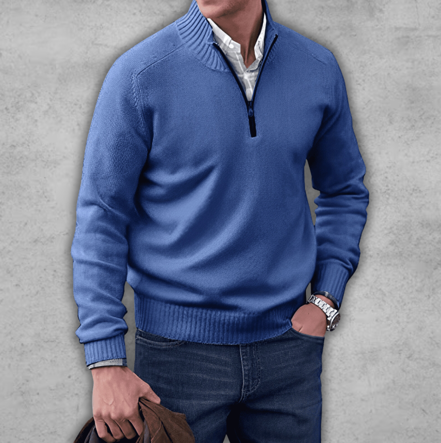 Elegancki męski sweter - z bawełny