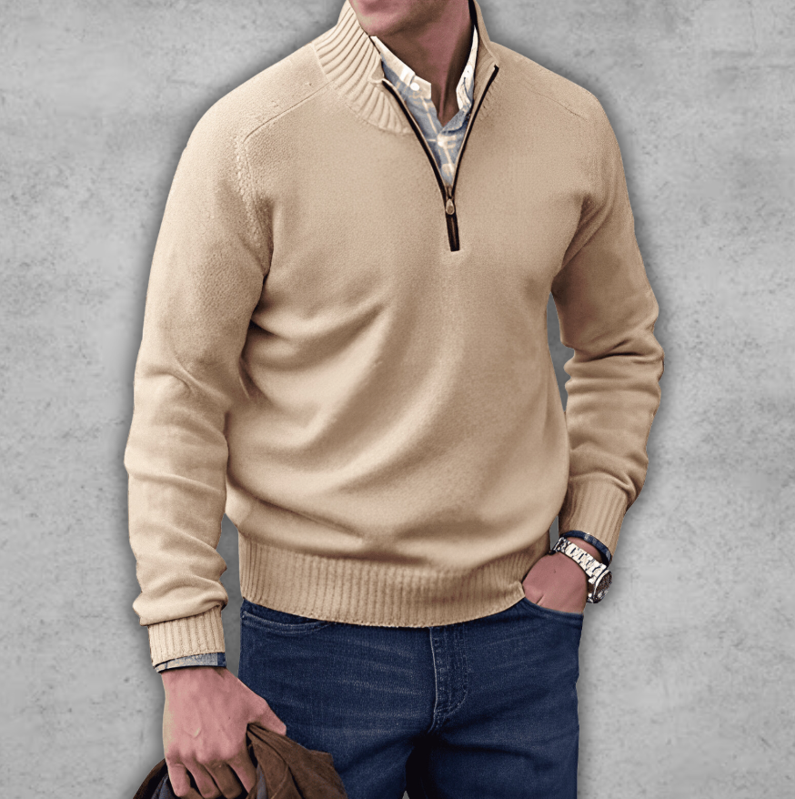 Elegancki męski sweter - z bawełny