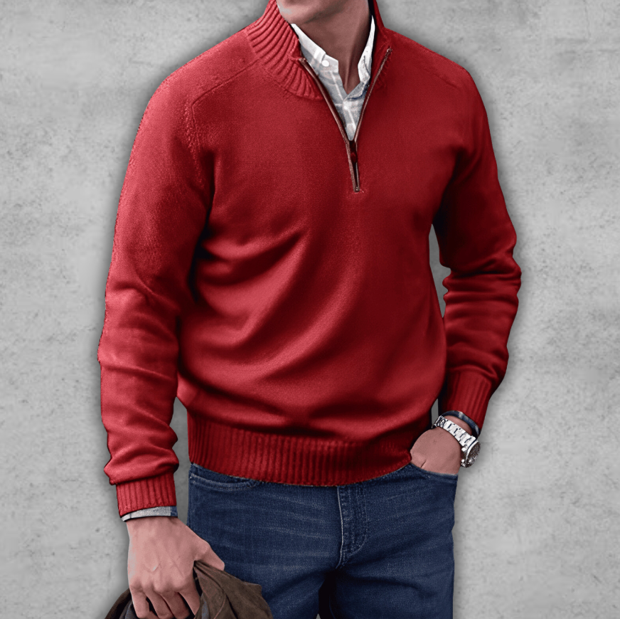 Elegancki męski sweter - z bawełny