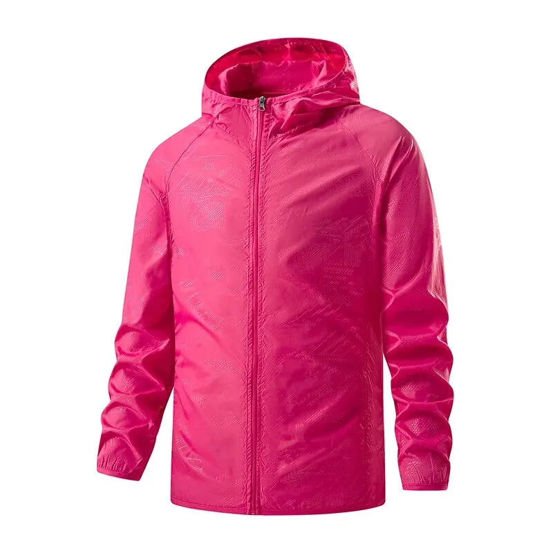 Kurtka przeciwdeszczowa unisex trekkingowa wiatrówka UPF 40 składana