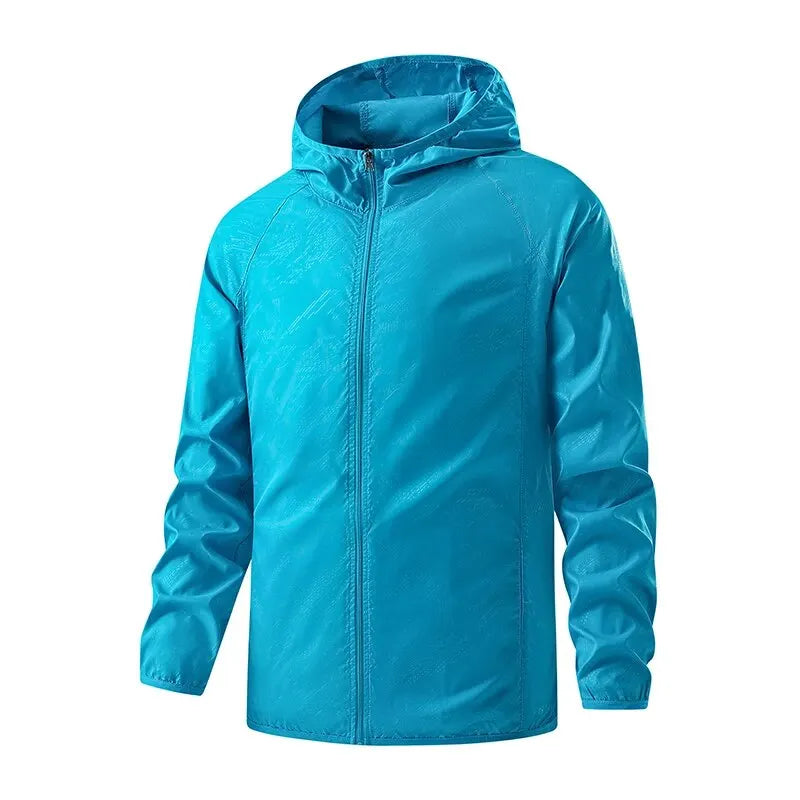 Kurtka przeciwdeszczowa unisex trekkingowa wiatrówka UPF 40 składana