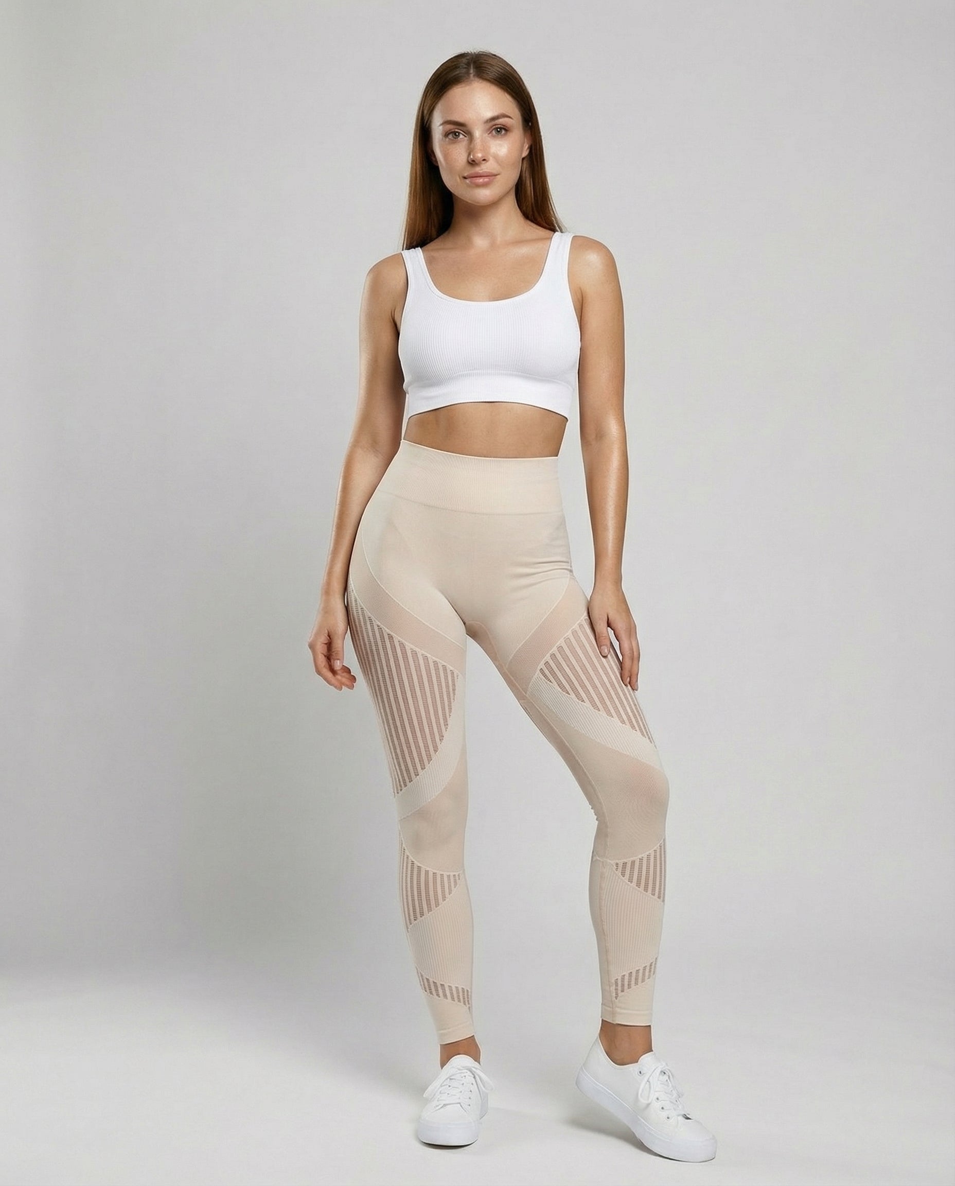Legginsy kompresyjne przeciw cellulicie | Wysoka talia | Modelujące, oddychające