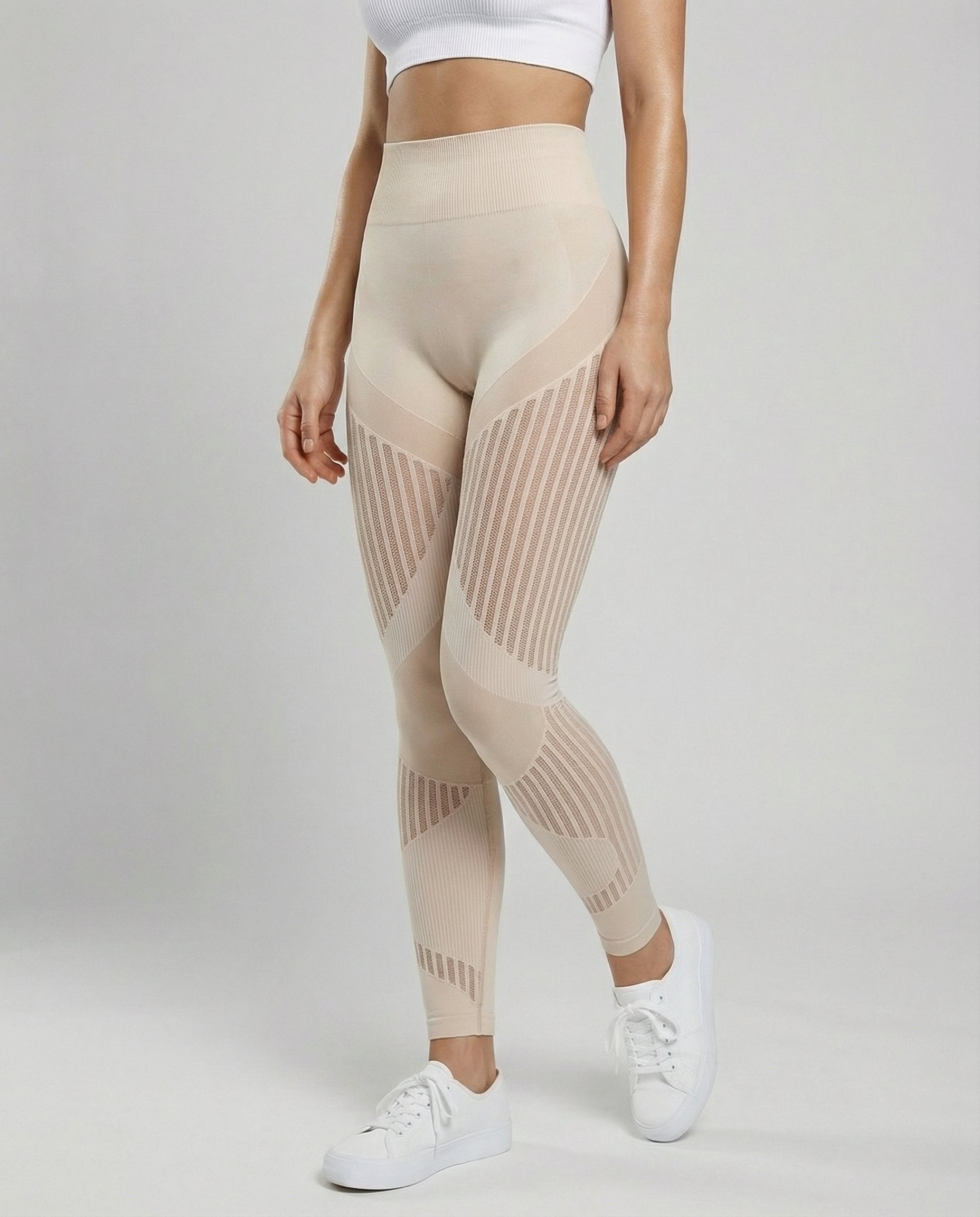 Legginsy kompresyjne przeciw cellulicie | Wysoka talia | Modelujące, oddychające