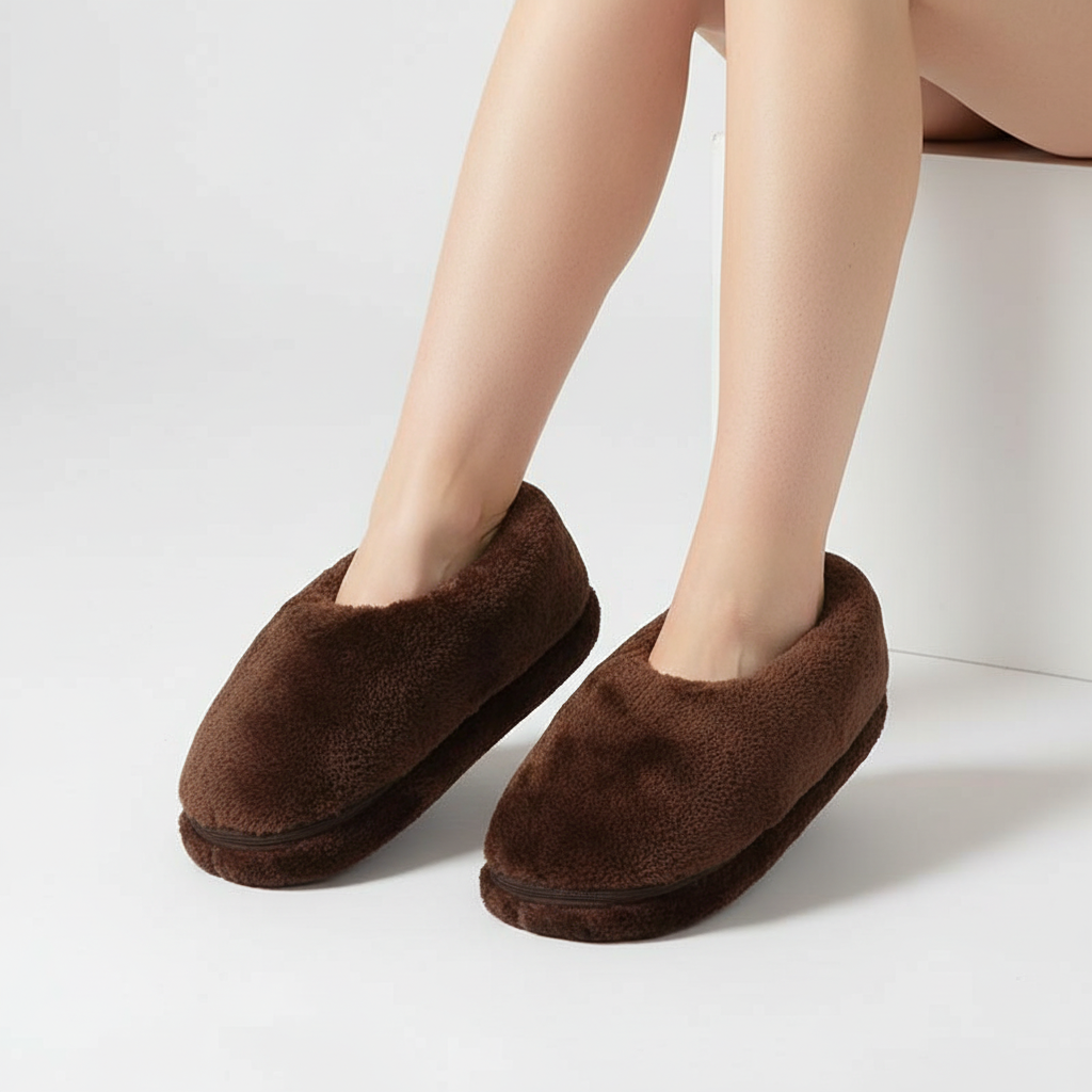Zimowe kapcie ogrzewane USB pluszowe unisex rozmiary 35-46