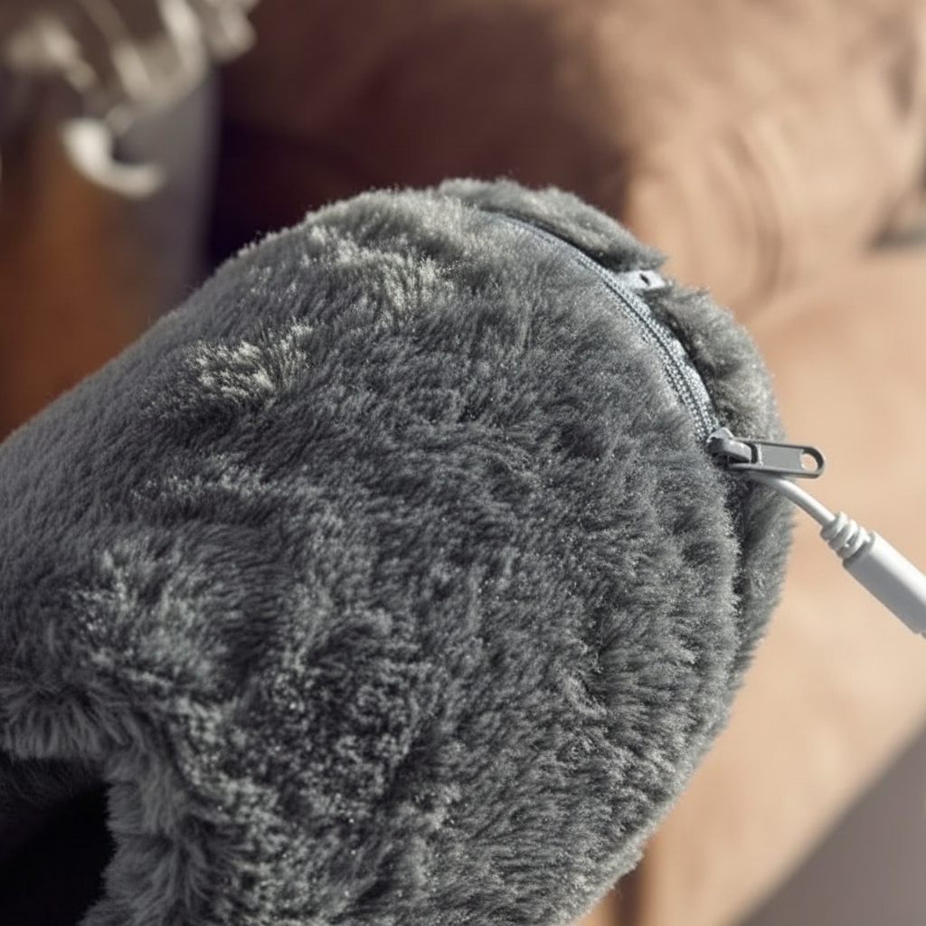 Zimowe kapcie ogrzewane USB pluszowe unisex rozmiary 35-46