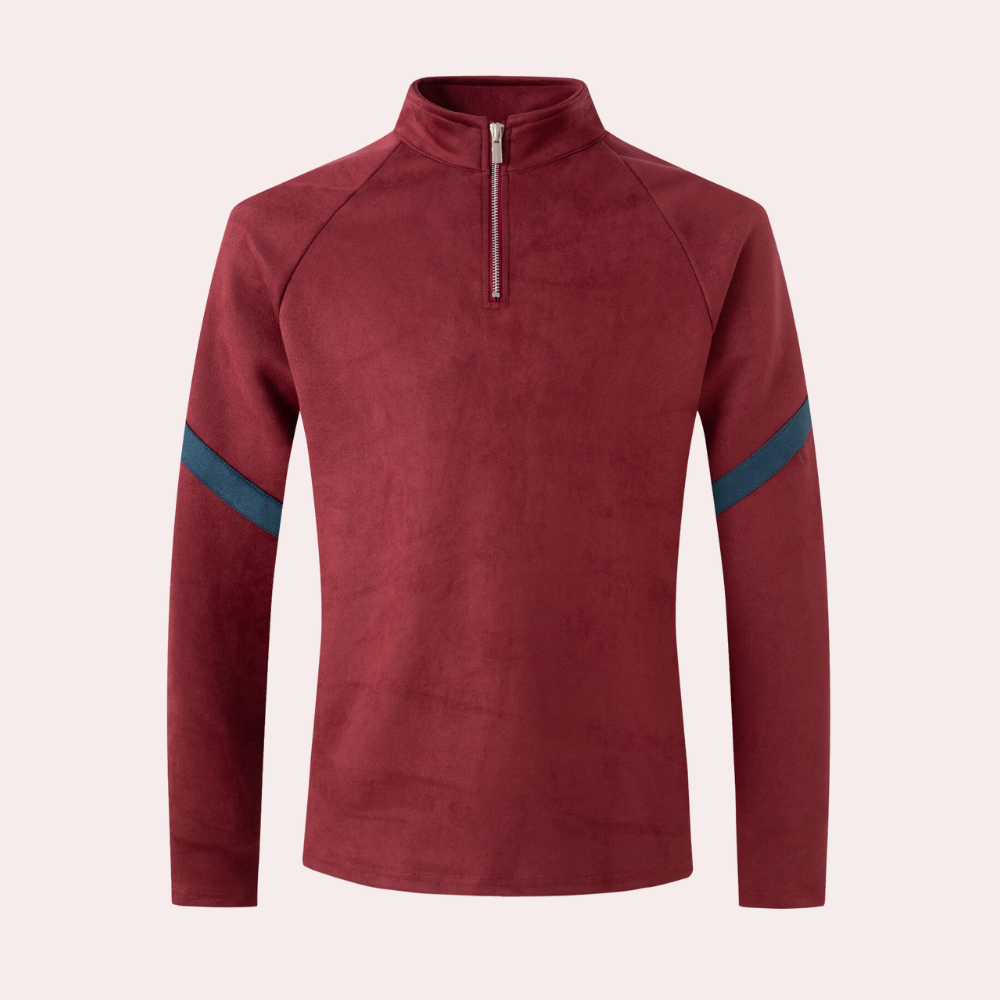 Elegancki męski sweter - mieszanka wełny - klasyczny krój