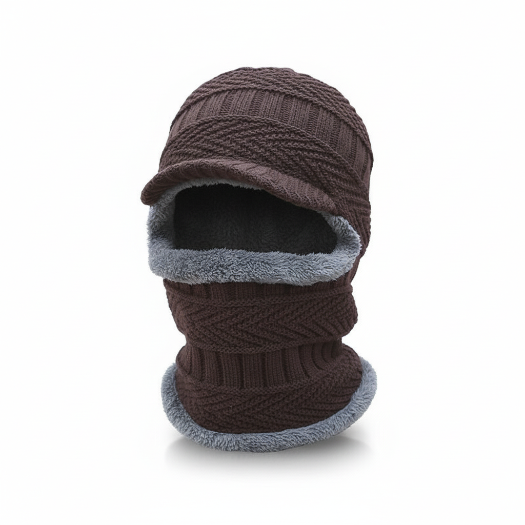Zimowa czapka z ochroną twarzy i szyi elastyczna unisex