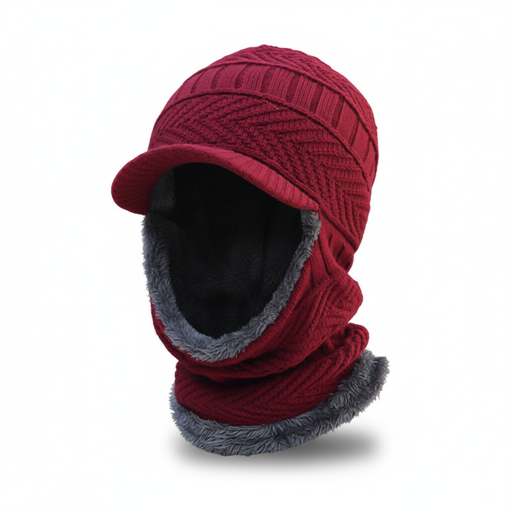 Zimowa czapka z ochroną twarzy i szyi elastyczna unisex