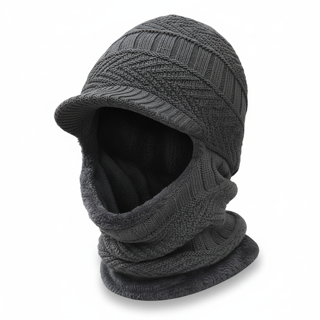 Zimowa czapka z ochroną twarzy i szyi elastyczna unisex