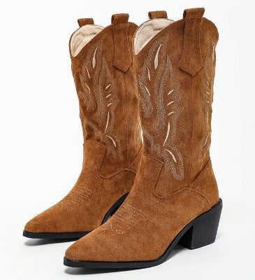 Buty Kowbojskie | Wysokie Damskie ze Stichami