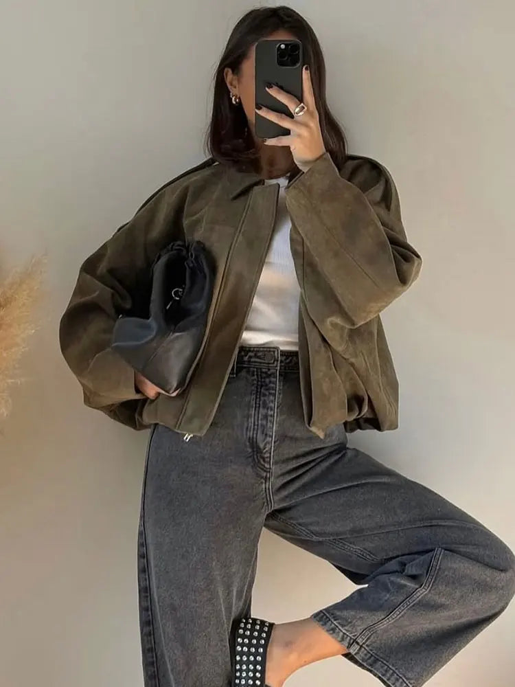 Kurtka Bomber Oversized Vintage