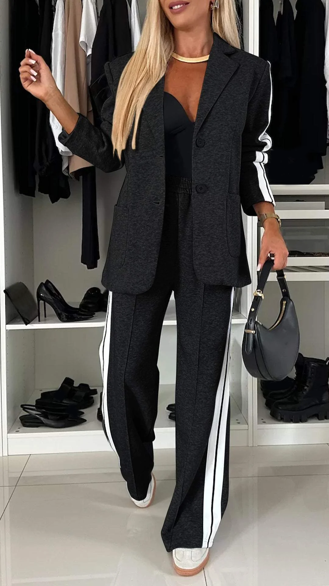 Jill - Stylowy dres damski - Komplet bluza i spodnie - Wygodny