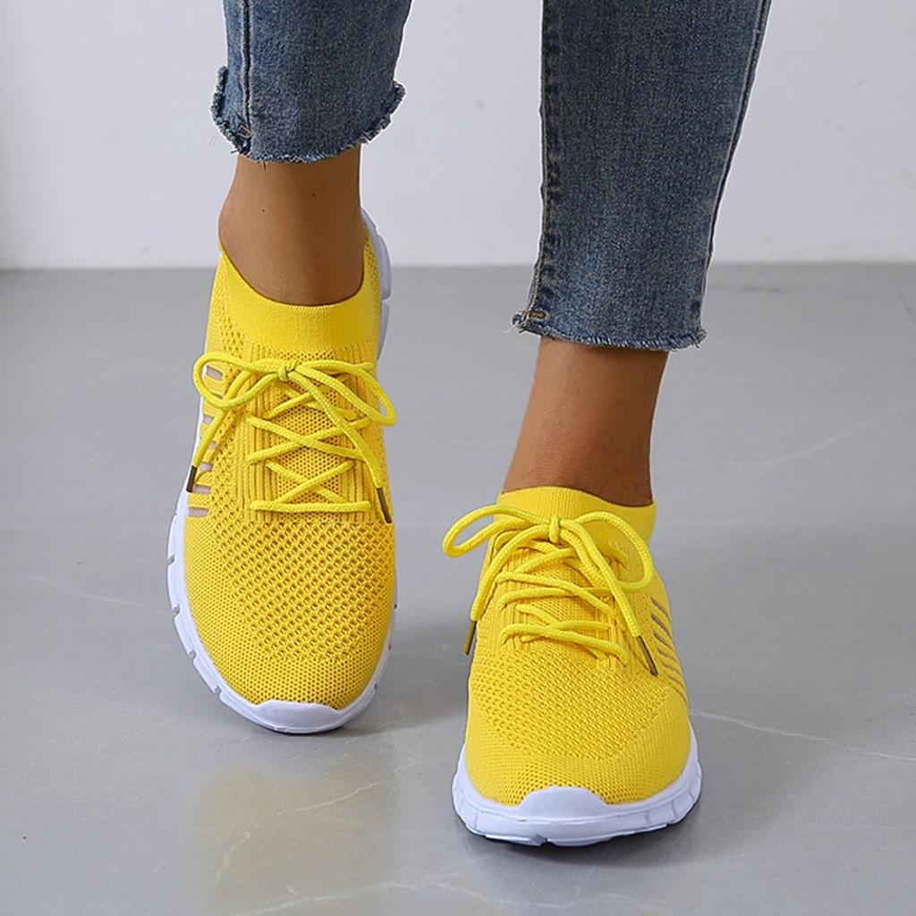 Damskie sneakersy ortopedyczne Flyknit oddychające z podparciem łuku stopy