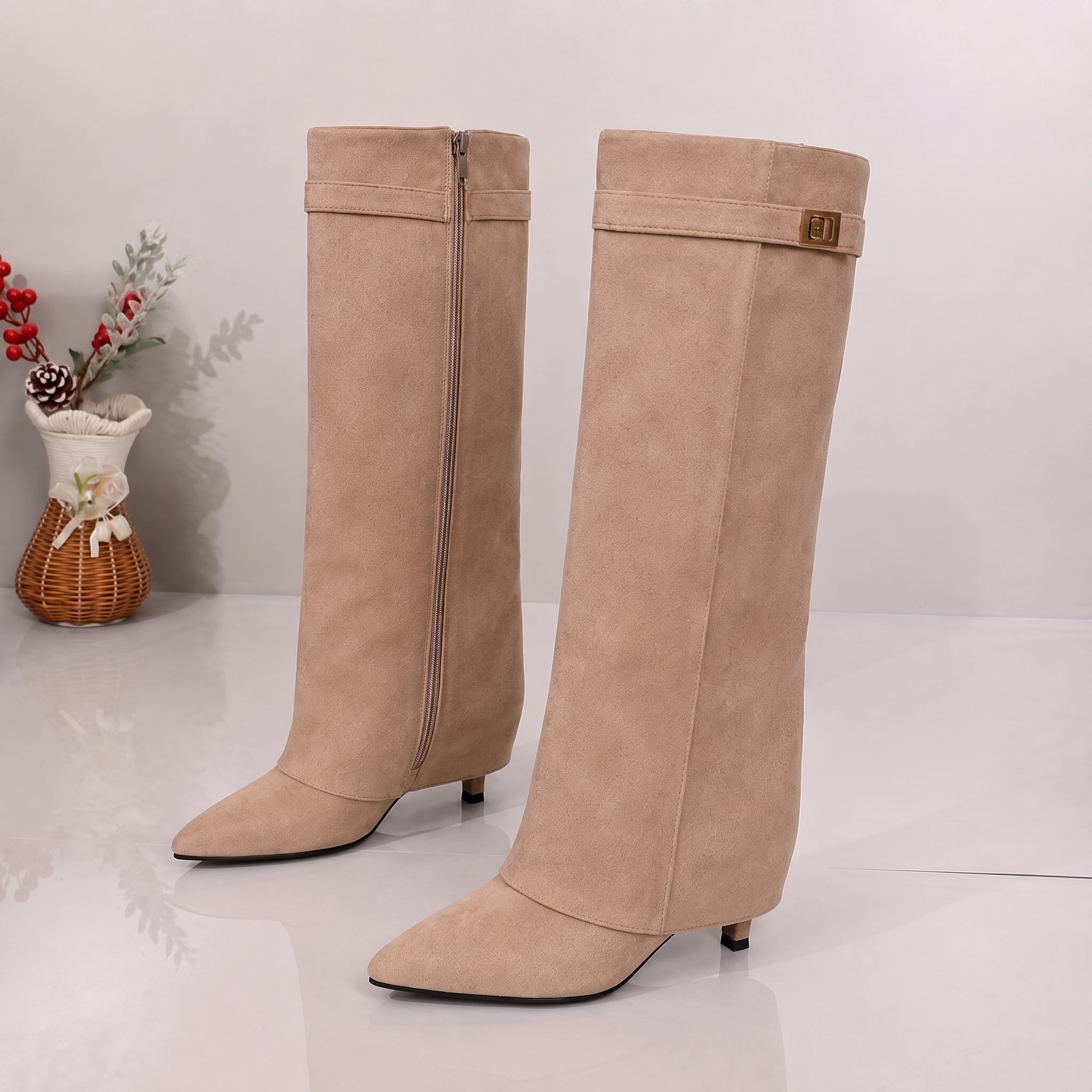 Buty damskie montowane | Szpic, cienki obcas | Elegancki styl