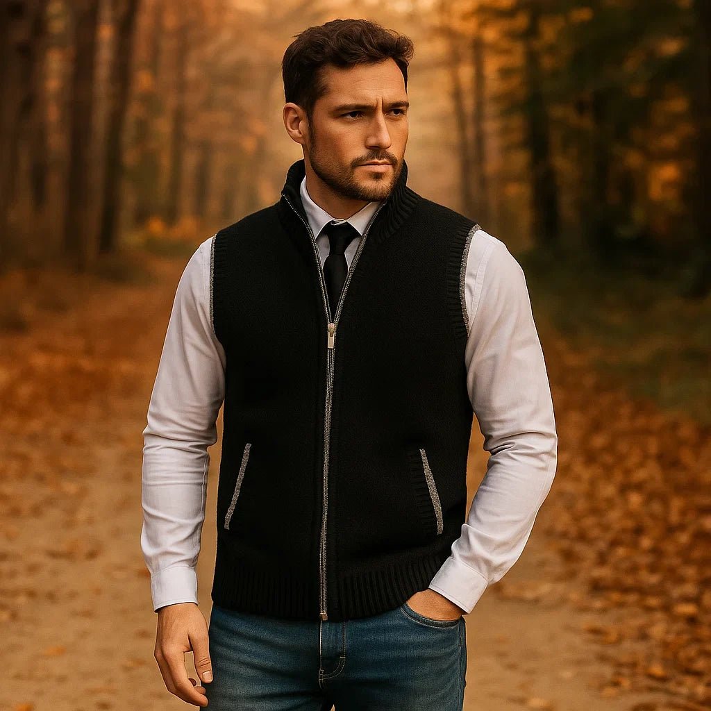 Archer - Elegancka kamizelka męska - Stylowy komfort i jakość - vivano - warszawa